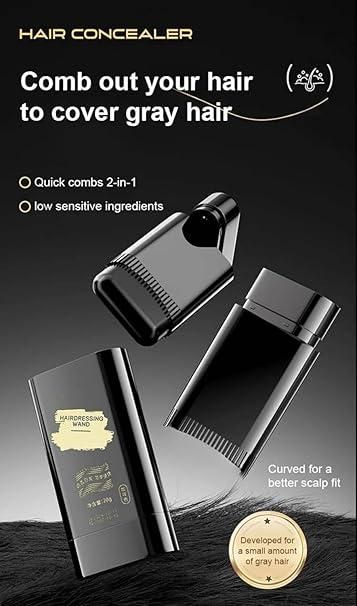 Covering White Hair is Simple and Convenient - Black