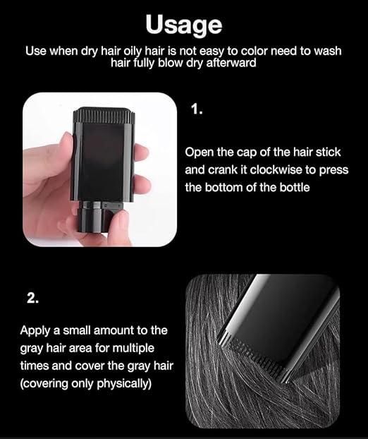 Covering White Hair is Simple and Convenient - Black