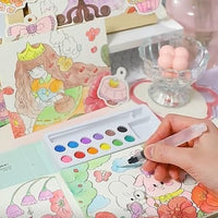 Cartoon Art Coloring Painting Set for Kid's
